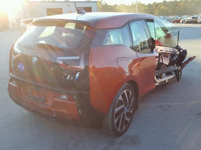 WBY1Z4C5XFV501562 - 2015 BMW I3 REX ORANGE photo 4