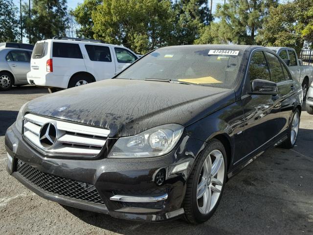 WDDGF4HB5CR238765 - 2012 MERCEDES-BENZ C 250 BLACK photo 2