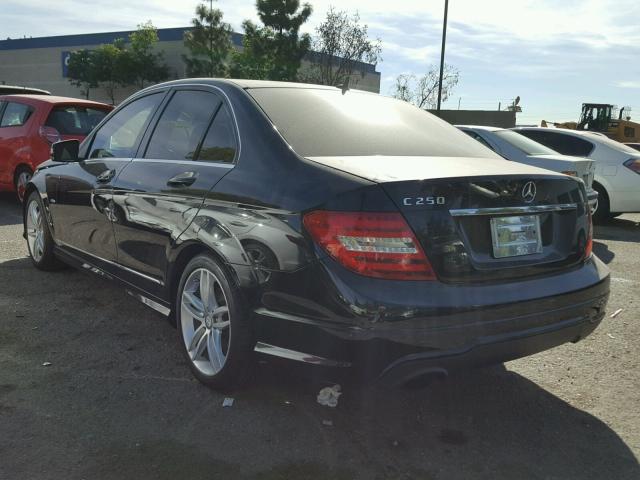 WDDGF4HB5CR238765 - 2012 MERCEDES-BENZ C 250 BLACK photo 3