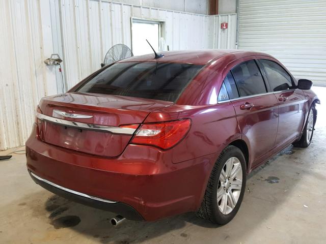 1C3CCBAB4DN640712 - 2013 CHRYSLER 200 LX RED photo 4