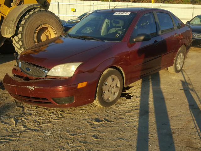 1FAFP34N06W188561 - 2006 FORD FOCUS ZX4 BURGUNDY photo 2