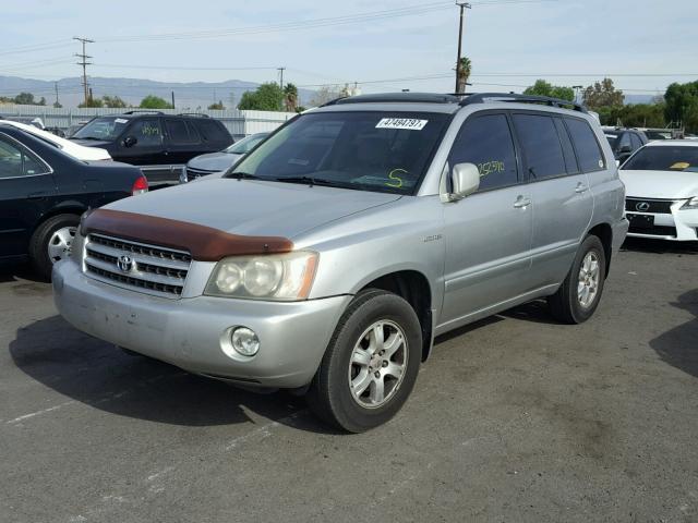 JTEGF21AX10004201 - 2001 TOYOTA HIGHLANDER SILVER photo 2