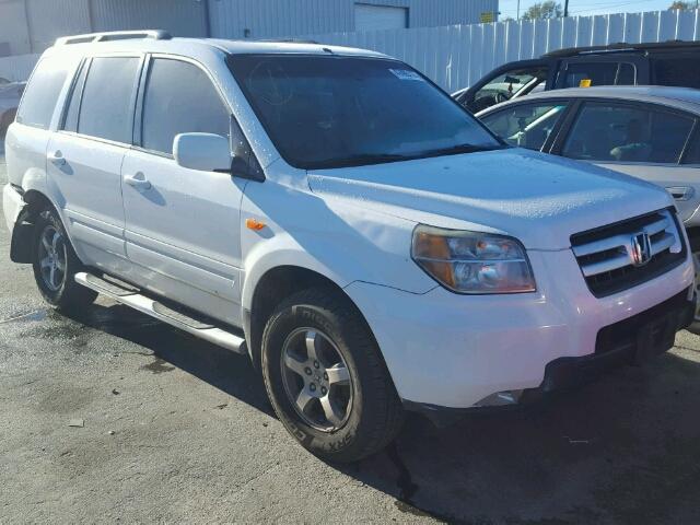 2HKYF18536H529199 - 2006 HONDA PILOT EX WHITE photo 1