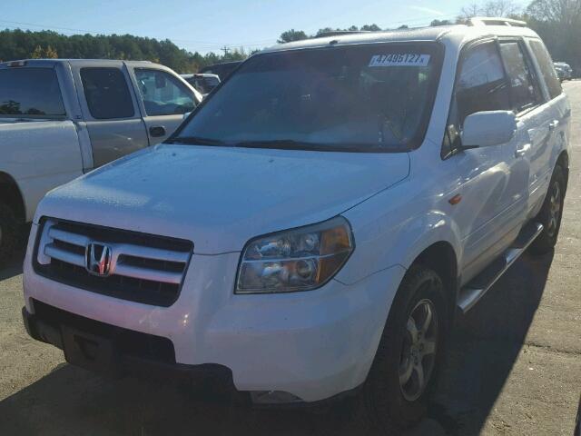 2HKYF18536H529199 - 2006 HONDA PILOT EX WHITE photo 2