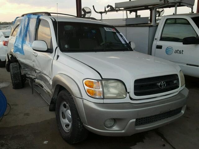 5TDZT34A52S097022 - 2002 TOYOTA SEQUOIA SR WHITE photo 1