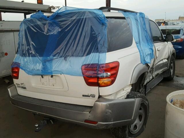 5TDZT34A52S097022 - 2002 TOYOTA SEQUOIA SR WHITE photo 4