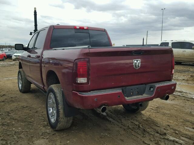 1C6RR7MT1DS555583 - 2013 RAM 1500 SPORT BURGUNDY photo 3