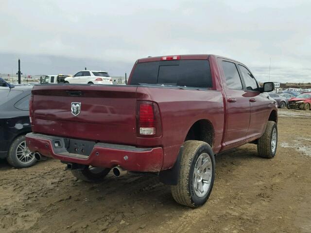 1C6RR7MT1DS555583 - 2013 RAM 1500 SPORT BURGUNDY photo 4