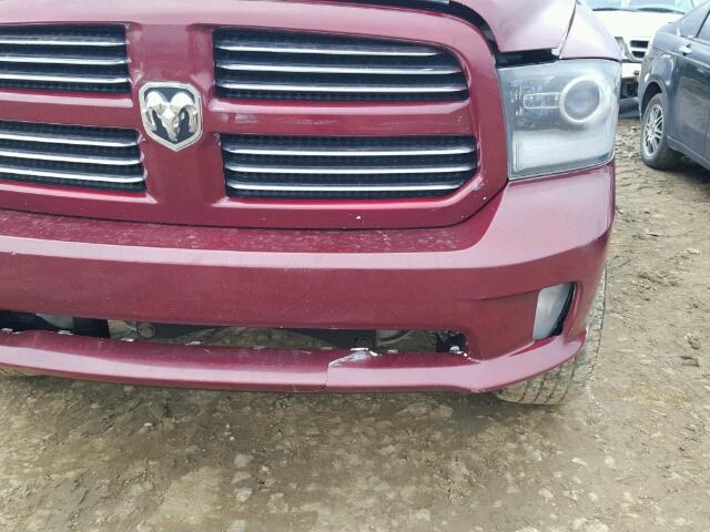 1C6RR7MT1DS555583 - 2013 RAM 1500 SPORT BURGUNDY photo 9