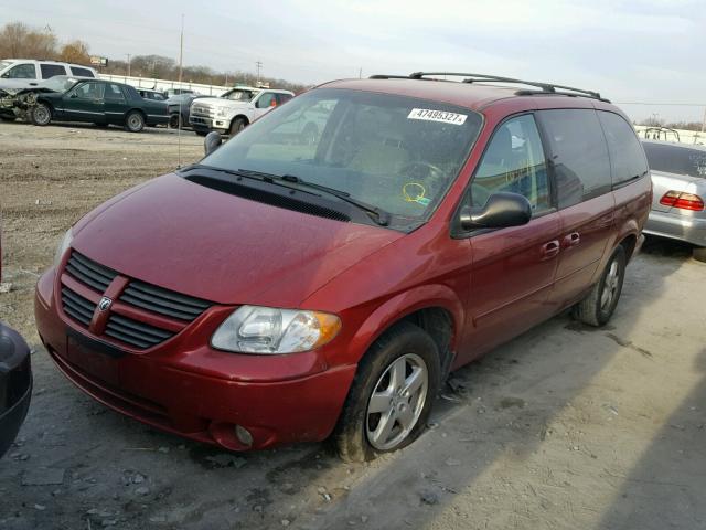 2D4GP44L66R746606 - 2006 DODGE GRAND CARA RED photo 2