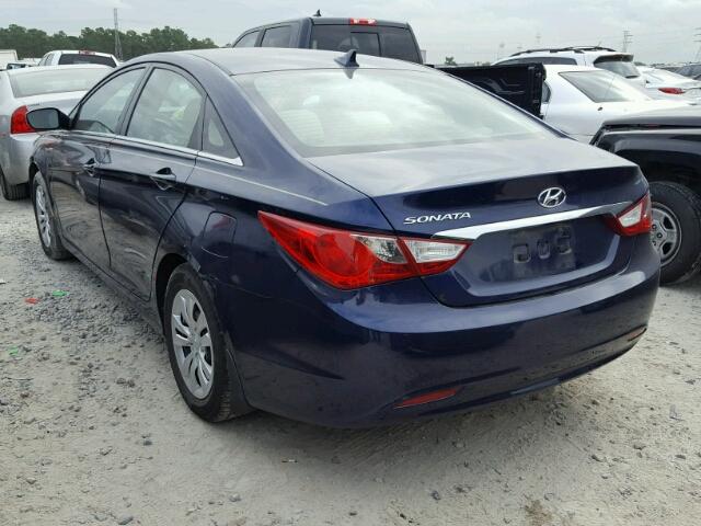 5NPEB4AC4BH302462 - 2011 HYUNDAI SONATA GLS BLUE photo 3