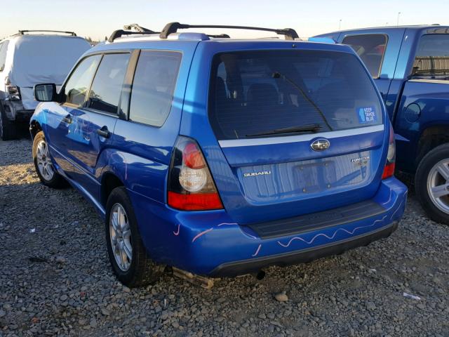 JF1SG666X8H718516 - 2008 SUBARU FORESTER S BLUE photo 3