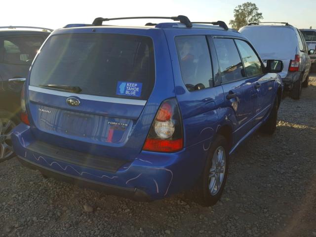 JF1SG666X8H718516 - 2008 SUBARU FORESTER S BLUE photo 4