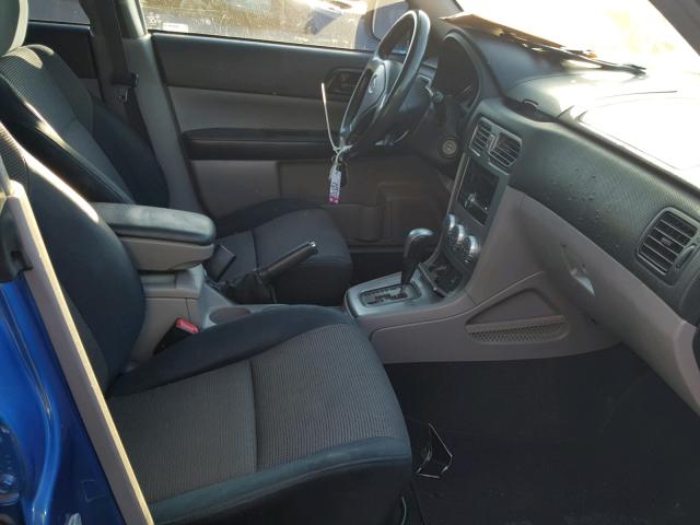 JF1SG666X8H718516 - 2008 SUBARU FORESTER S BLUE photo 5