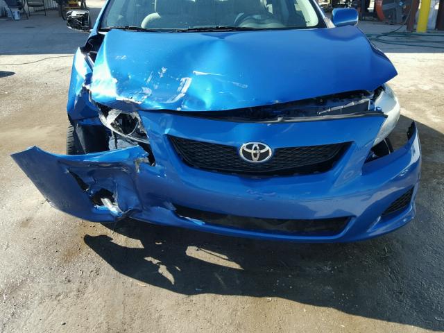 1NXBU40E19Z086680 - 2009 TOYOTA COROLLA BA BLUE photo 9