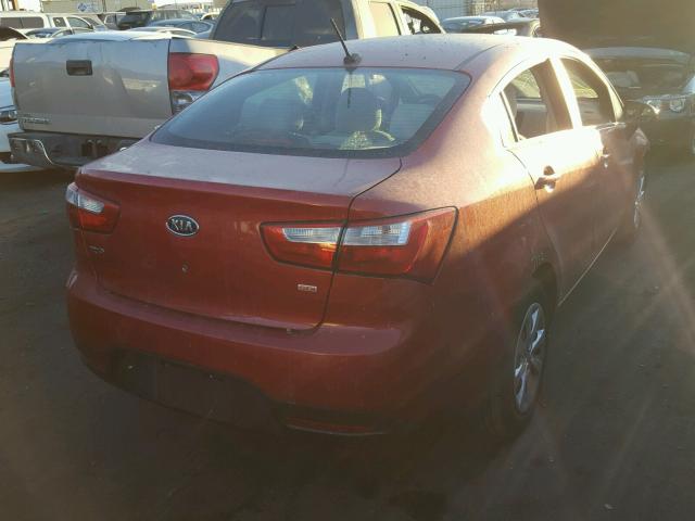 KNADM4A34C6088264 - 2012 KIA RIO LX RED photo 4