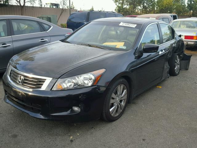 1HGCP36838A086080 - 2008 HONDA ACCORD EXL BLACK photo 2