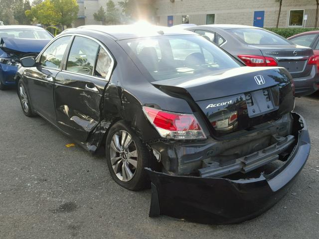 1HGCP36838A086080 - 2008 HONDA ACCORD EXL BLACK photo 3