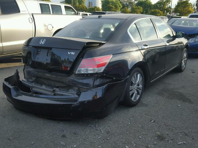 1HGCP36838A086080 - 2008 HONDA ACCORD EXL BLACK photo 4