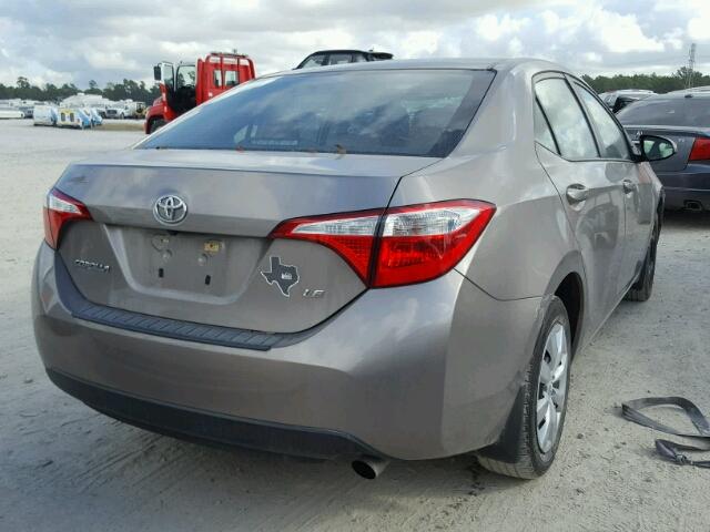 5YFBURHE2EP154272 - 2014 TOYOTA COROLLA L GRAY photo 4