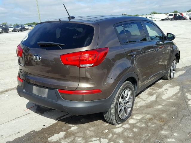 KNDPB3AC5E7549288 - 2014 KIA SPORTAGE B BROWN photo 4