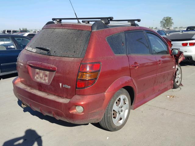 5Y2SL65807Z413544 - 2007 PONTIAC VIBE RED photo 4