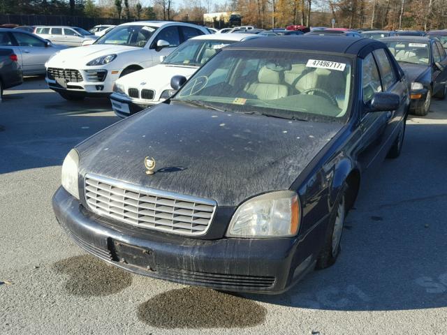 1G6KD54Y74U197549 - 2004 CADILLAC DEVILLE BLUE photo 2