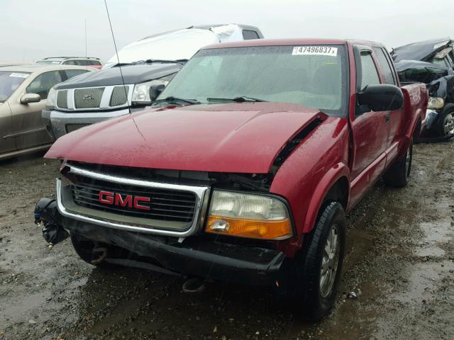 1GTDT13W92K206925 - 2002 GMC SONOMA RED photo 2