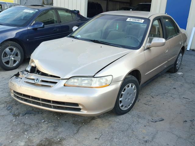 1HGCG56481A143064 - 2001 HONDA ACCORD LX GOLD photo 2