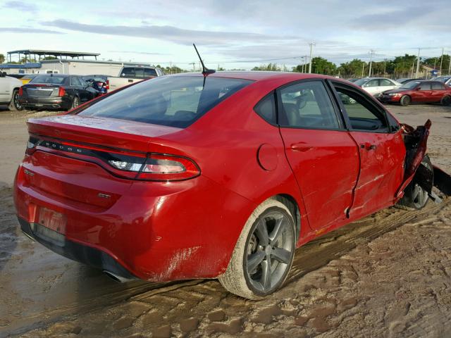 1C3CDFEB4GD539226 - 2016 DODGE DART GT RED photo 4