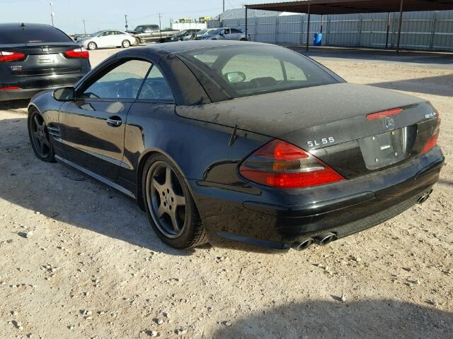 WDBSK74F74F084619 - 2004 MERCEDES-BENZ SL 55 AMG BLACK photo 3