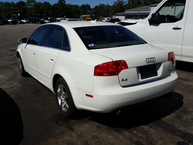 WAUAF78E06A258899 - 2006 AUDI A4 2 WHITE photo 3