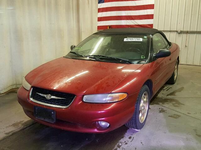 3C3EL55HXXT571019 - 1999 CHRYSLER SEBRING JX RED photo 2