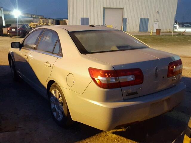 3LNHM26T57R640487 - 2007 LINCOLN MKZ TAN photo 3