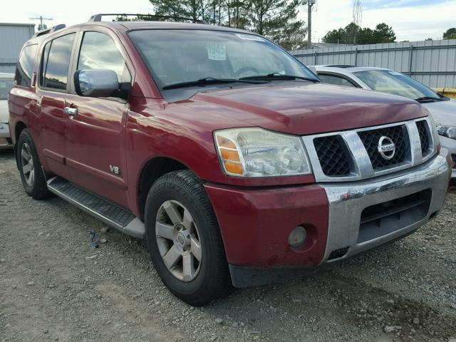 5N1BA08A07N722483 - 2007 NISSAN ARMADA SE RED photo 1