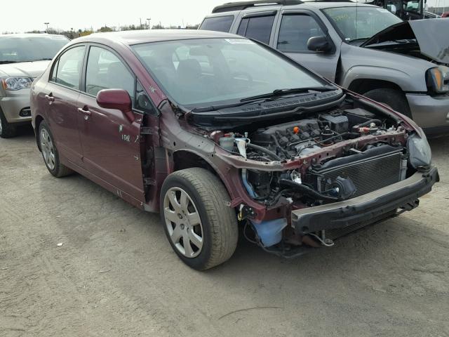 19XFA1F50AE034416 - 2010 HONDA CIVIC LX MAROON photo 1