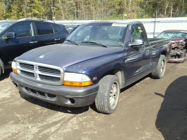 1B7FL26X3WS699543 - 1998 DODGE DAKOTA BLUE photo 2