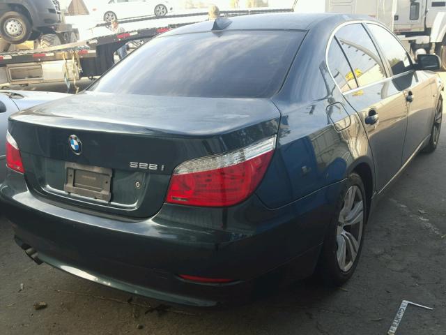 WBANU5C58AC127896 - 2010 BMW 528 I GREEN photo 4