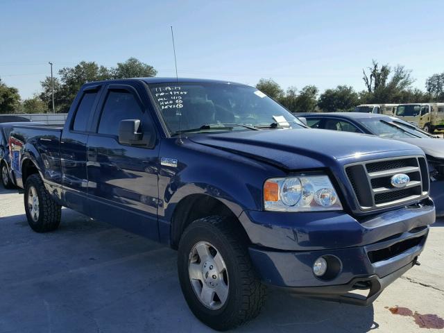 1FTRX14WX7FB36828 - 2007 FORD F150 BLUE photo 1