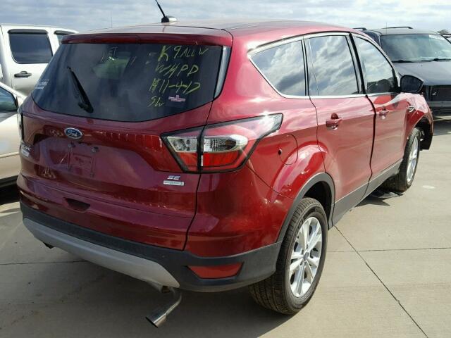 1FMCU0GD9HUC24880 - 2017 FORD ESCAPE SE BURGUNDY photo 4