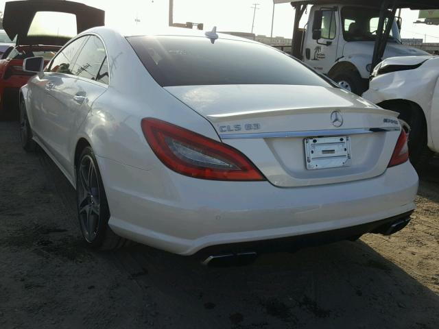 WDDLJ7EB0CA024137 - 2012 MERCEDES-BENZ CLS 63 AMG WHITE photo 3