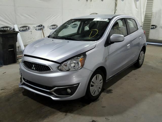 ML32A3HJ3HH000921 - 2017 MITSUBISHI MIRAGE ES SILVER photo 2