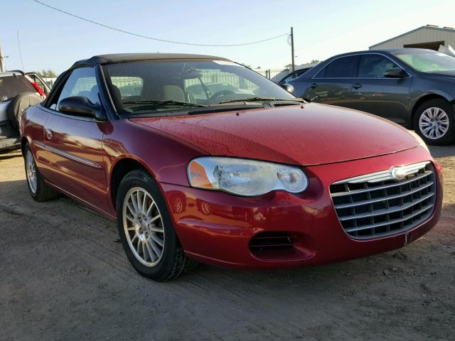 1C3EL45X65N656227 - 2005 CHRYSLER SEBRING RED photo 1