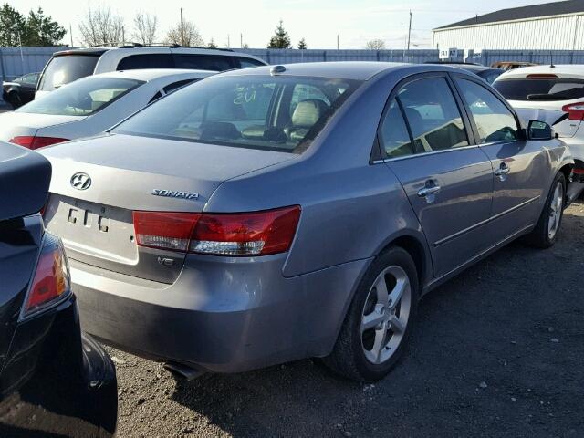 5NPET46F88H396838 - 2008 HYUNDAI SONATA GLS GRAY photo 4