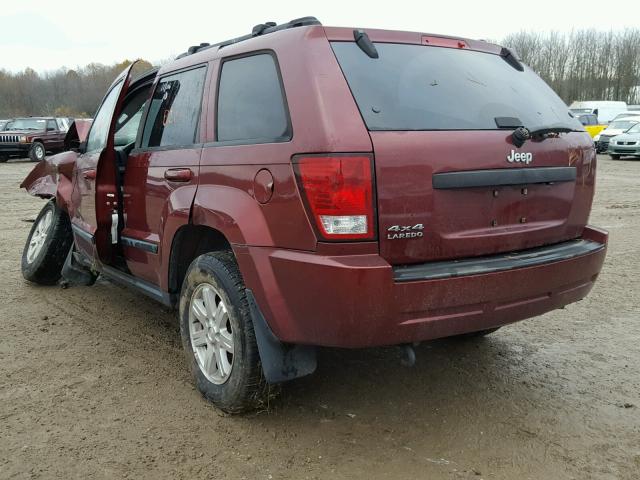 1J8GR48K48C153078 - 2008 JEEP GRAND CHER MAROON photo 3