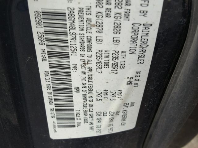 2A8GM48L97R112541 - 2007 CHRYSLER PACIFICA 蓝色 照片 10