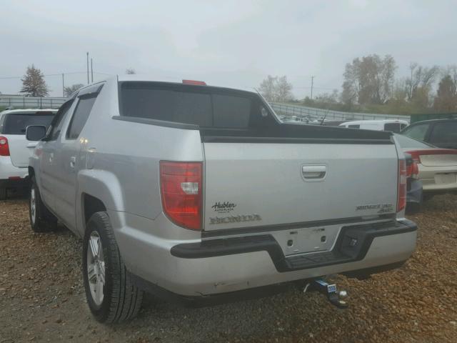 2HJYK16529H500168 - 2009 HONDA RIDGELINE SILVER photo 3