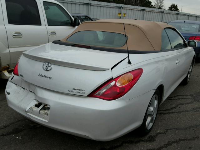 4T1FA38P04U036856 - 2004 TOYOTA CAMRY SOLA WHITE photo 4