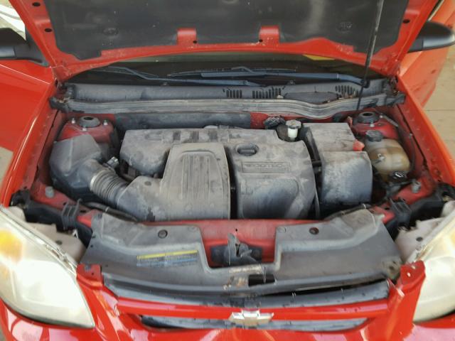 1G1AK15F177405148 - 2007 CHEVROLET COBALT LS RED photo 7