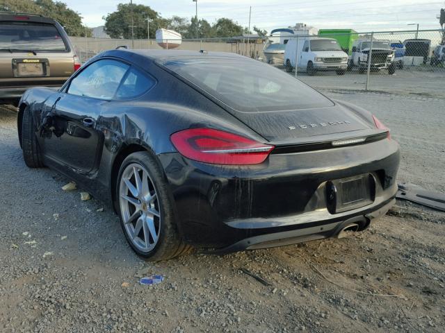 WP0AA2A88EK172001 - 2014 PORSCHE CAYMAN BLACK photo 3